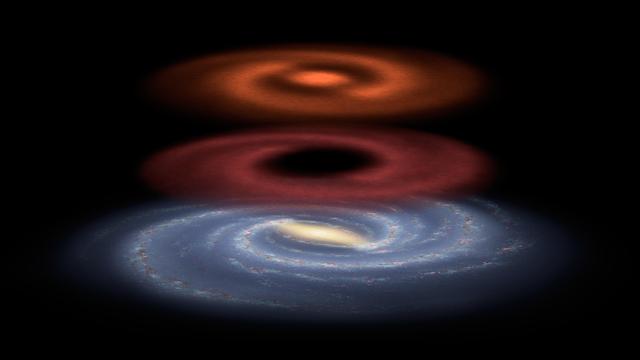 Mapping Invisible Pools of Gas in Our Galaxy Illustration