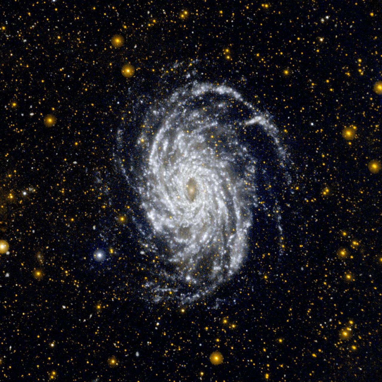 This image from NASA Galaxy Evolution Explorer shows NGC 6744, one of the galaxies most similar to our Milky Way in the local universe.