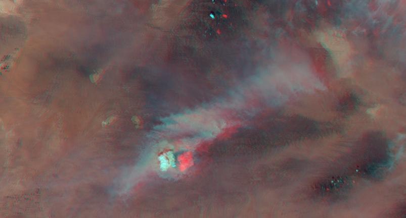 NASA Terra satellite passed over the Silver Fire in New Mexico June 12, 2013. By combining information from different MISR cameras, scientists have produced a 3D image of the smoke plume associated with the Silver Fire.