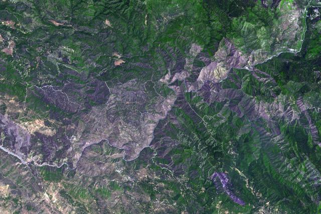 NASA image: NASA Spacecraft Images Wildfire Near Yosemite National Park