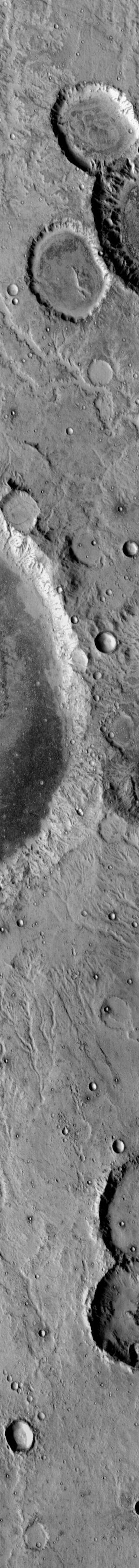 Do you see what I see in this image from NASA Mars Odyssey spacecraft? There is a mickey mouse hat sitting on the top right side of this daytime infrared image.