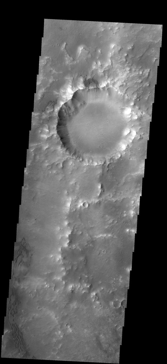 The dunes in this image are located on the floor of Herschel Crater as seen by NASA 2001 Mars Odyssey spacecraft.