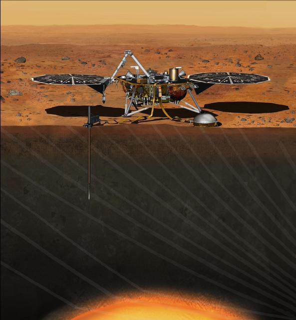Artist Concept of InSight Lander on Mars