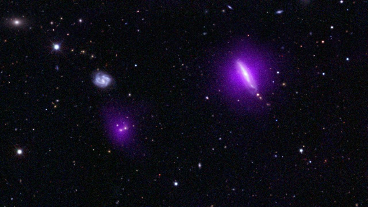 NASA NuSTAR serendipitous discovery in this field lies to the left of a galaxy, called IC751, at which the telescope originally intended to look.