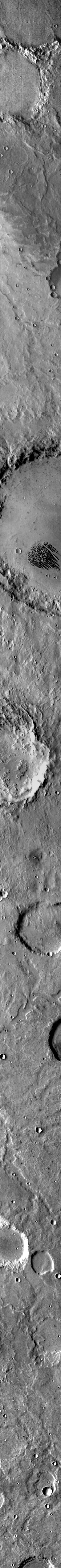 This infrared image, taken by NASA 2001 Mars Odyssey spacecraft, shows the feature called White Rock. The feature is dark, indicating that it is cooler than the surroundings.