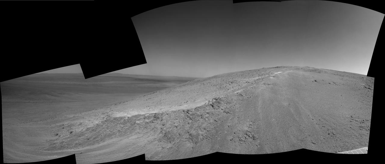 This image from NASA Mars Exploration Rover, Opportunity, shows the lower reaches of Murray Ridge, informally named to honor the late Bruce Murray, who led NASA Jet Propulsion Laboratory through a period of great challenge and achievement.