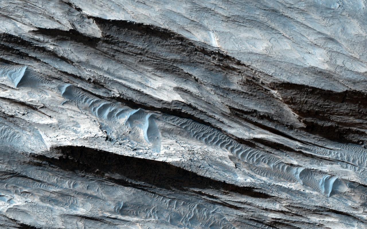 Basin in the West Candor Chasma Layered Deposits