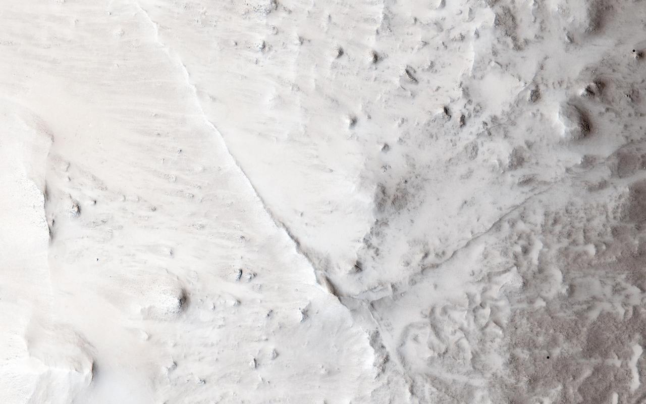 Straight and meandering thin ridges are periodically found on Mars. Such ridges can form in a variety of ways, as seen in this image from NASA Mars Reconnaissance Orbiter.