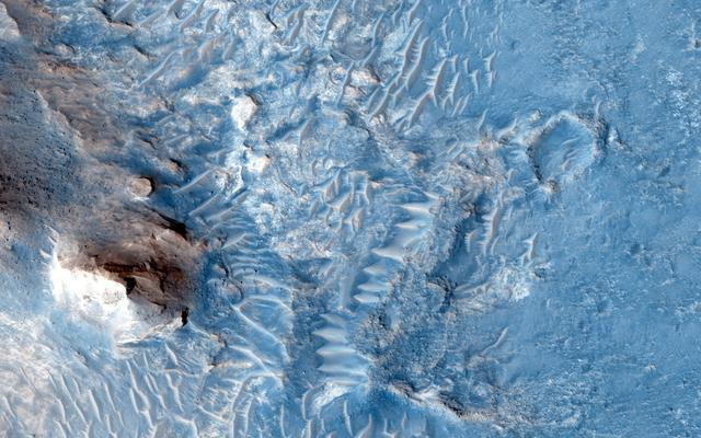 NASA image: Ridges and a Valley with Flow Fronts