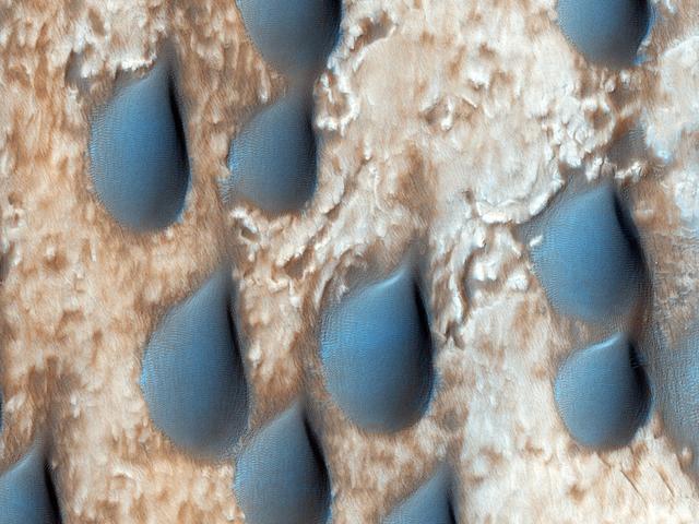 NASA image: Raindrops of Sand in Copernicus Crater