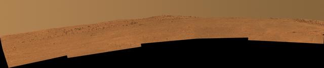 NASA image: Opportunity Southward View of McClure-Beverlin Escarpment on Mars