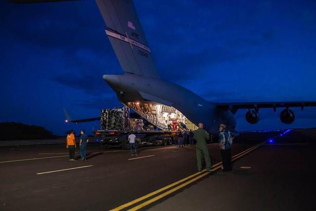 Engineers unload ground support equipment for a June engineering test flight above Kauai, Hawaii. The test flight is part of NASA LDSD project, which is investigating cutting-edge landing technologies that could fly on future Mars missions.