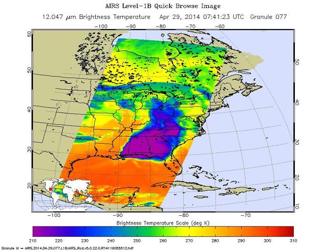 NASA Satellite Spots Severe Weather Outbreak in South