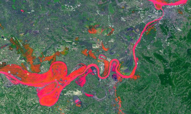 NASA image: Historic Serbian Floods Eyed by NASA Spacecraft