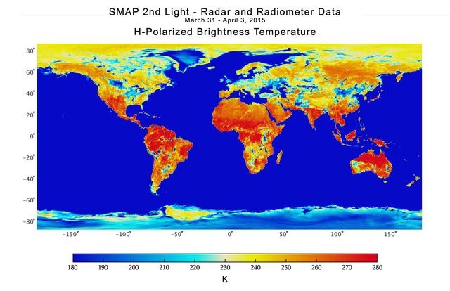 With its antenna now spinning at full speed, NASA new Soil Moisture Active Passive SMAP observatory has successfully re-tested its science instruments and generated its first global maps, a key step to beginning routine science operations in May, 2015