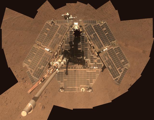 NASA image: Self-Portrait by Freshly Cleaned Opportunity Mars Rover in March 2014