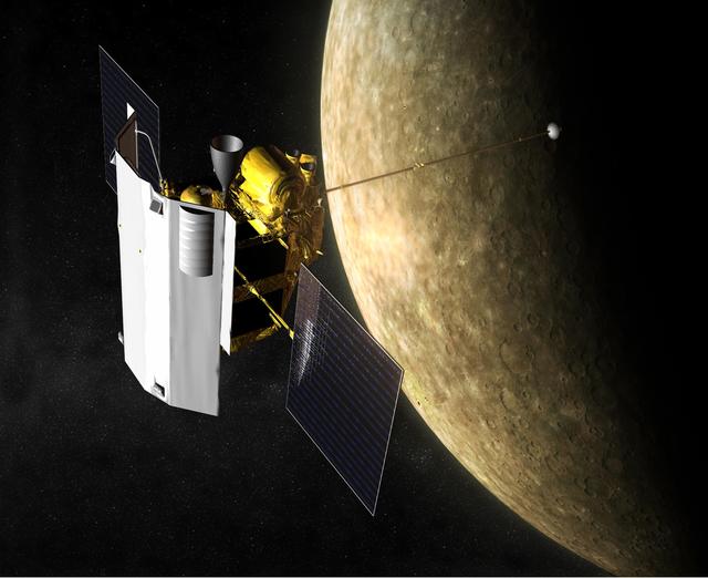 NASA image: MESSENGER at Mercury Artist Concept