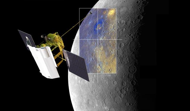 NASA image: MESSENGER Views Rachmaninoff Basin Artist Concept