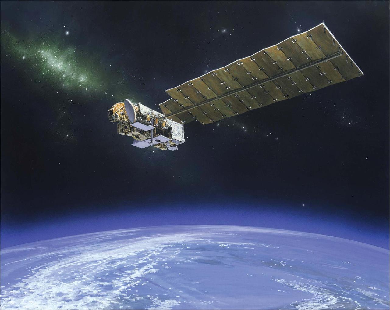 The Aura spacecraft is NASA atmospheric chemistry mission that is monitoring the Earth protective atmosphere.