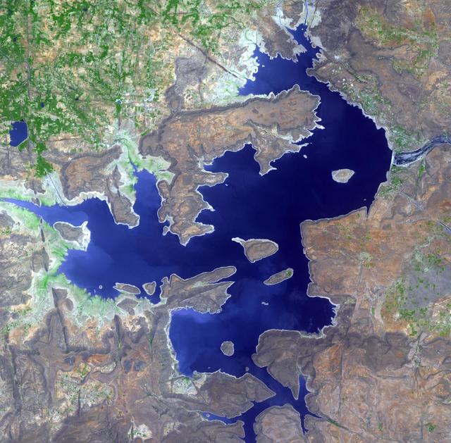 NASA image: Nagarunja Sagar Dam, India