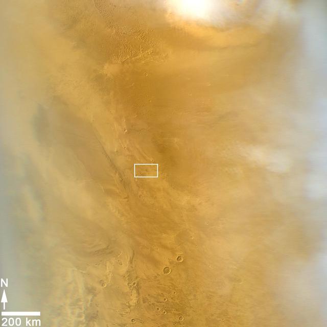 NASA image: Impact Scar Detected in Mars Weathercam Image