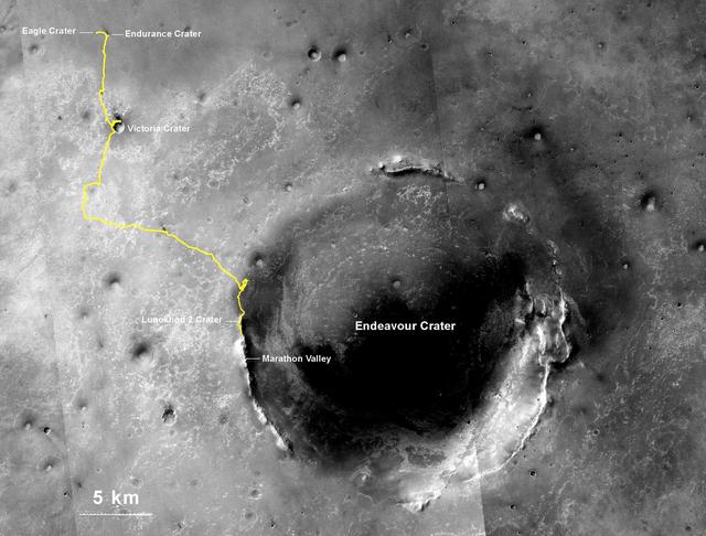 NASA image: Opportunity Journey Exceeds 25 Miles