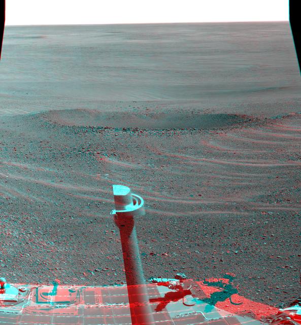 NASA image: Lunokhod 2 Crater on Mars Stereo