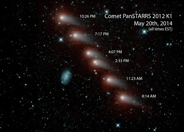 NASA image: Infrared View of a Comet and Distant Galaxy