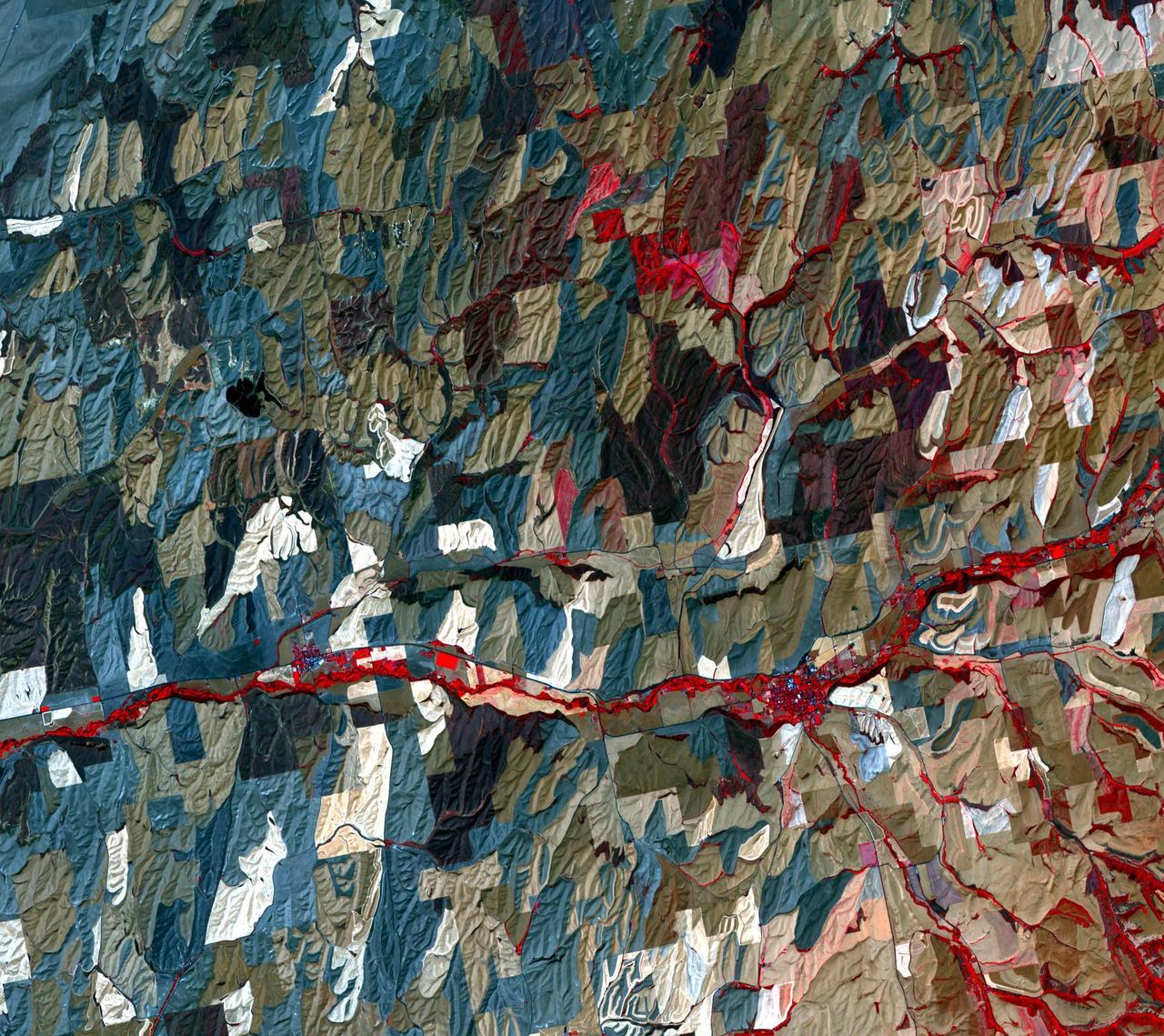 This image from NASA Terra spacecraft shows Palouse, a rich farming area of some 7,000 square kilometers, reminiscent of Tuscany. But instead of vineyards, the main crops are wheat and rapeseed.