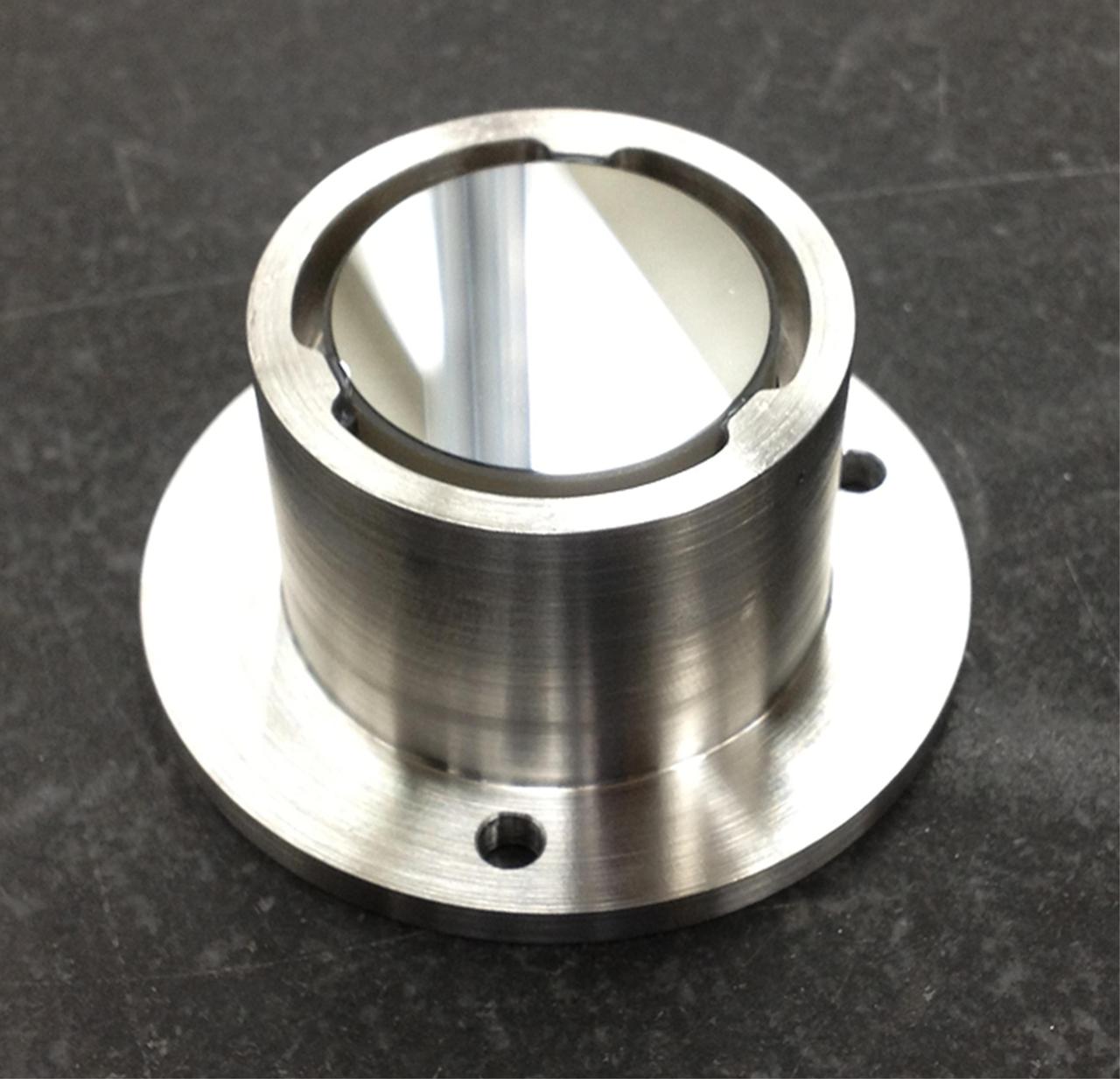 This is a prototype of a mirror mount that scientists made using a new 3-D printing technique at NASA Jet Propulsion Laboratory.