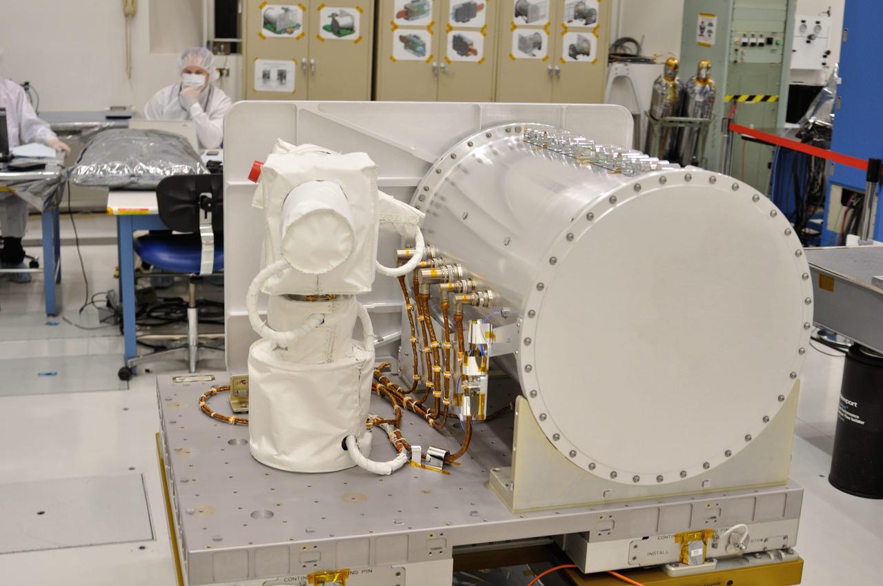 Optical PAyload for Lasercomm Science OPALS flight terminal undergoes final testing at NASA Jet Propulsion Laboratory. OPALS was launched to the International Space Station from Cape Canaveral Air Force Station in Florida on April 18, 2014.