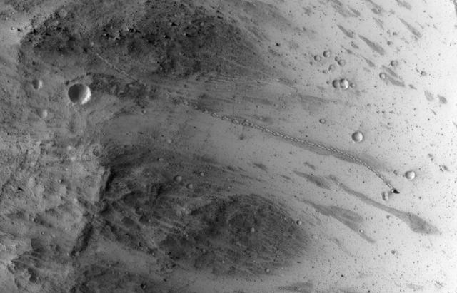 NASA image: An Irregular, Upright Boulder on Mars