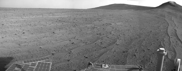 NASA image: Opportunity Rear-Facing View Ahead After a Drive