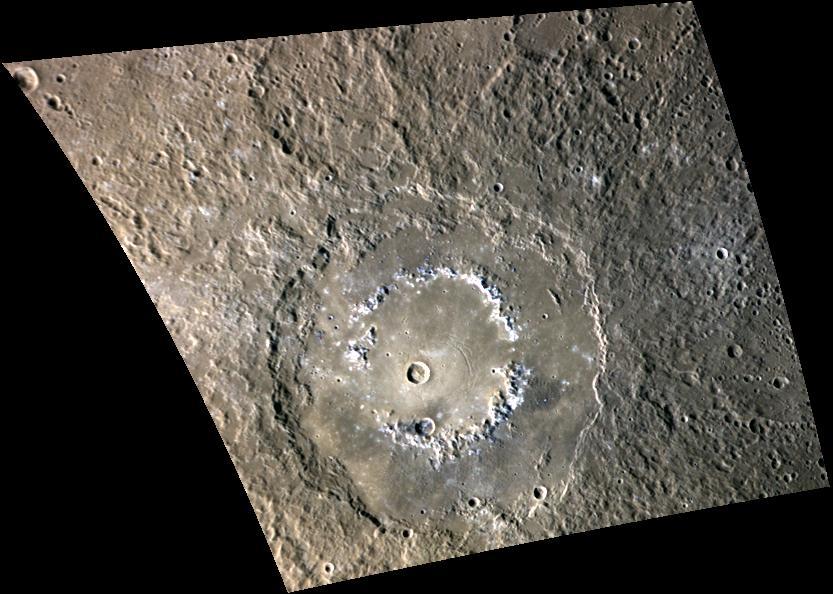 Paint Me a Picture. This color view from NASA MESSENGER spacecraft of Raditladi crater gives us a fresh view of the peak-ring basin.