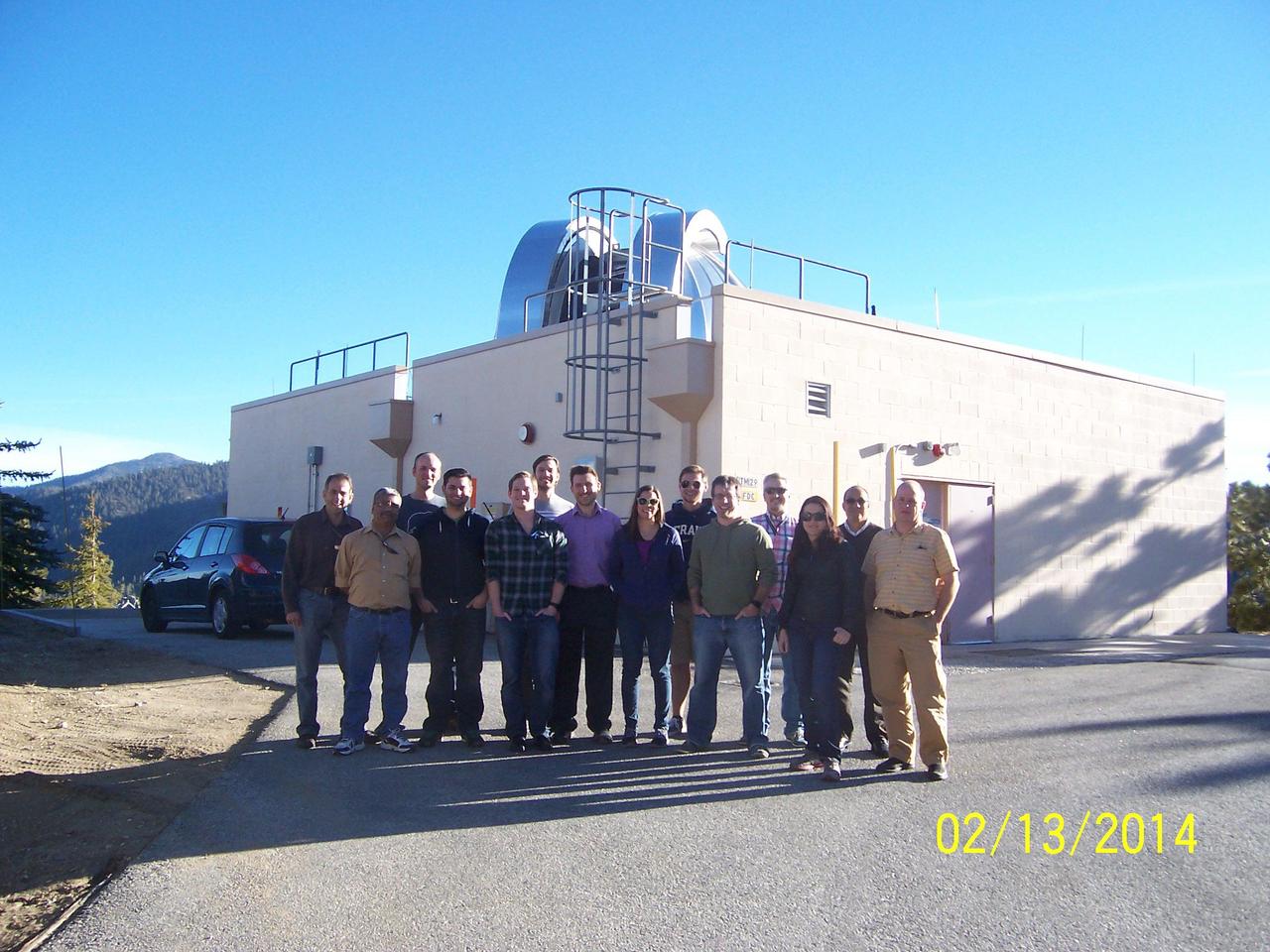 NASA Optical PAyload for Lasercomm Science OPALS operations team is seen at the Optical Communications Telescope Laboratory ground station during an operations planning retreat on February 13, 2014.