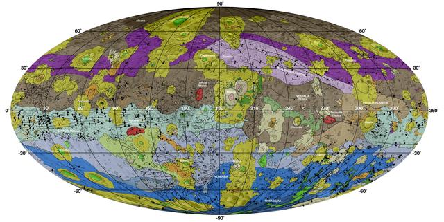 NASA image: Geological Map of Vesta
