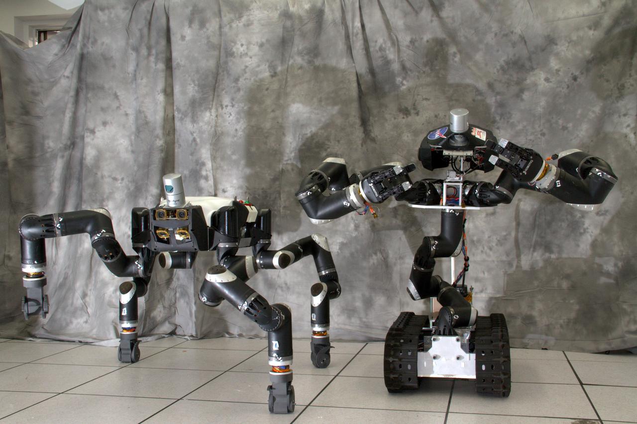 RoboSimian and Surrogate are robots that were designed and built at NASA Jet Propulsion Laboratory in Pasadena, California.