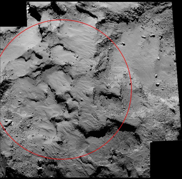NASA image: Rosetta Comet Landing Site Close Up