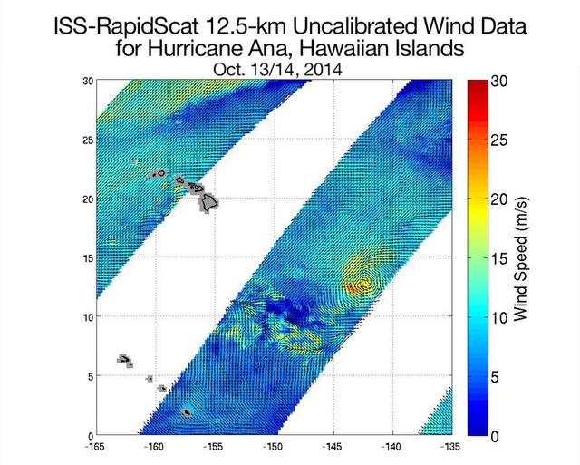 NASA image: Hurricane Ana Viewed by NASA ISS-RapidScat