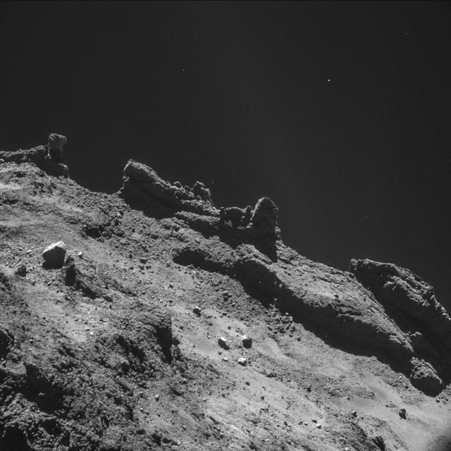 Jagged Horizon on Rosetta Destination Comet