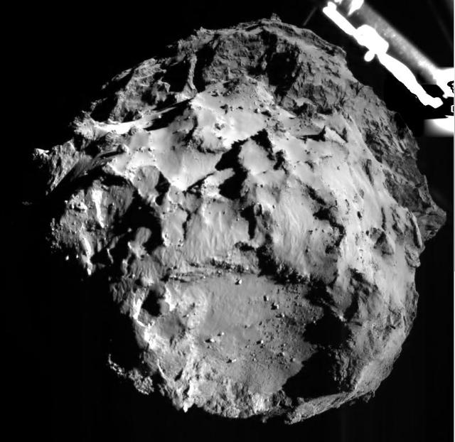 NASA image: View of Comet from Lander During Descent