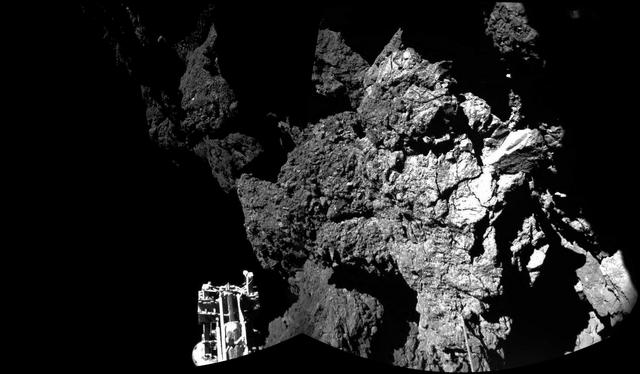 NASA image: Welcome to a Comet, from Lander on Surface