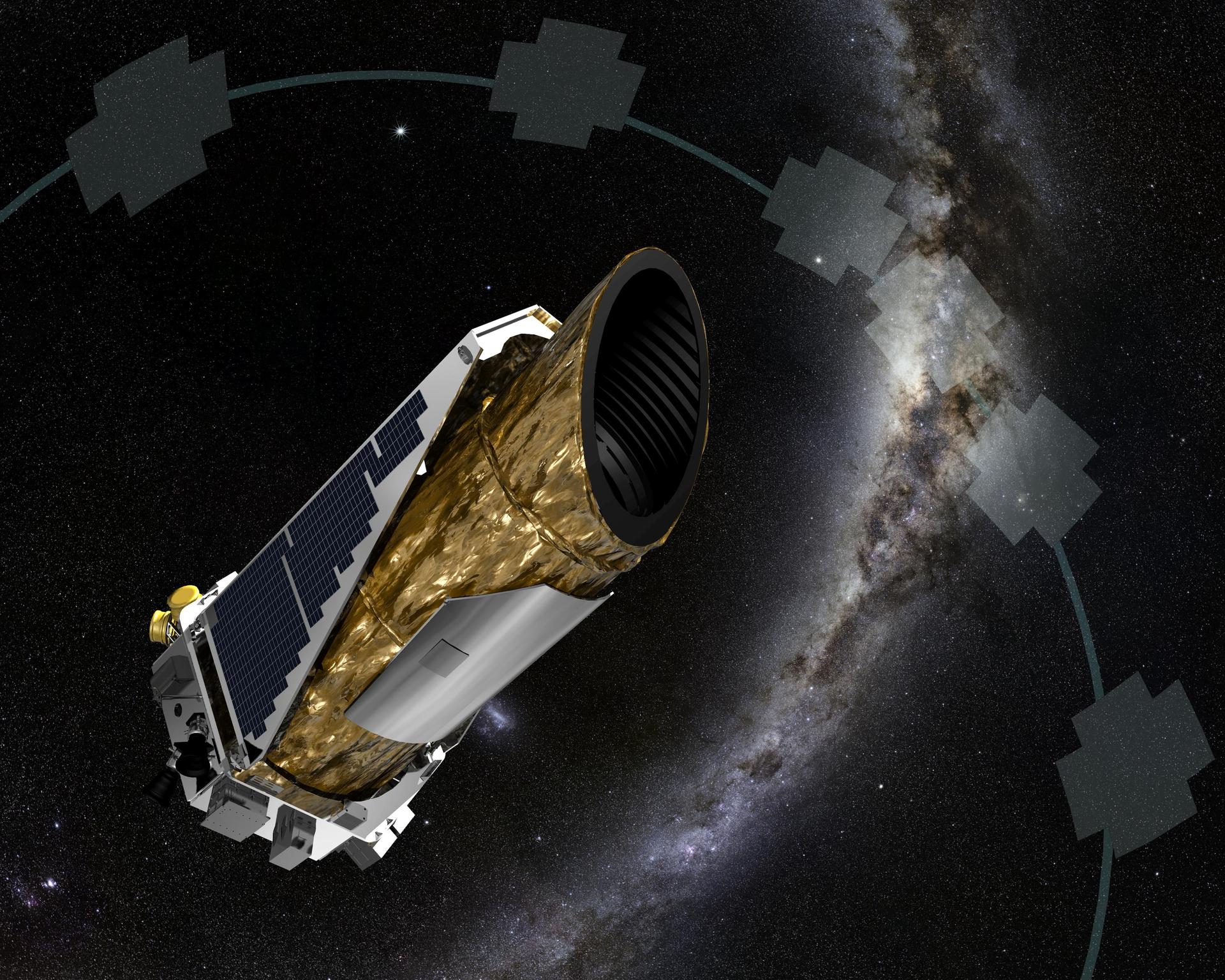 This artist concept shows NASA planet-hunting Kepler spacecraft operating in a new mission profile called K2. Using publicly available data, astronomers have confirmed K2 first exoplanet discovery proving Kepler can still find planets.