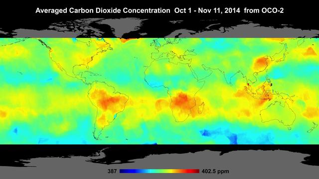 NASA image: Global Atmospheric Carbon Dioxide