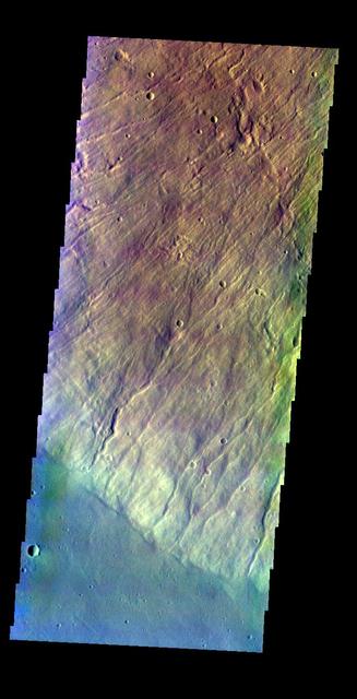 NASA image: Hecates Tholus - False Color