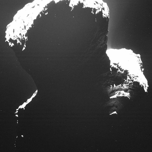 NASA image: Rare Glance at Dark Side of Comet 67P/Churyumov-Gerasimenko