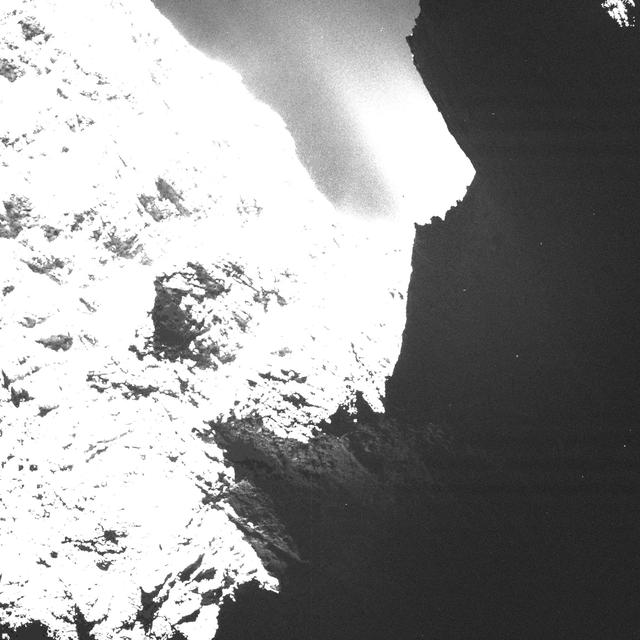 NASA image: Dark Side of Comet 67P/Churyumov-Gerasimenko Saturated