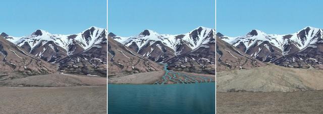 NASA image: Sediment Accumulation in Dry and Wet Periods