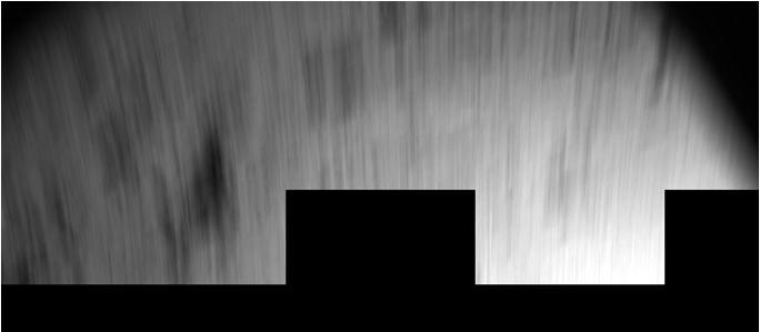 The Philae lander of the European Space Agency Rosetta mission captured this view during its first bounce after hitting the surface of comet 67P/Churyumov-Gerasimenko on Nov. 12, 2014, with blurring as a result of the lander own motion. The image from