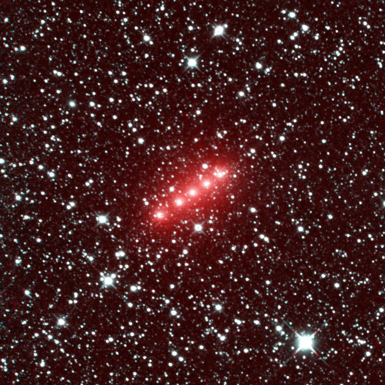 Comet C/2014 Q2 Lovejoy is one of more than 32 comets imaged by NASA NEOWISE mission from December 2013 to December 2014. This image of comet Lovejoy combines a series of observations made in November 2013.